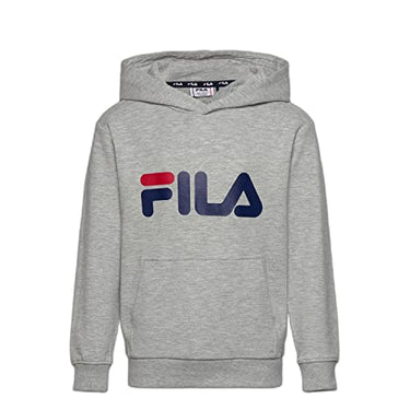 FILA Unisex Children's BAJONE Classic Logo Hoody, Light Gray Melange, 110/116 on sale